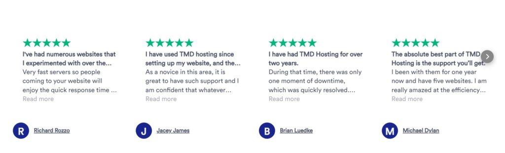 TMD Hosting Reviews on TMD Site
